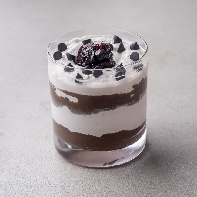 Black Forest Parfait With Cherry and Dark Chocolate